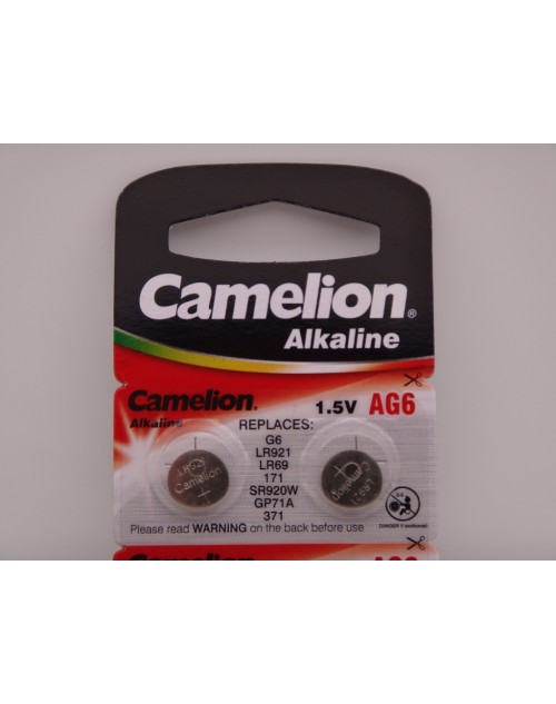 Camelion AG6, baterie ceas 1.5V alcalina, LR921, LR69, 171, SR920W, GP71A, 371 blister 10